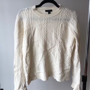 Cute Cream J Crew Sweater with small Flare Cuffs